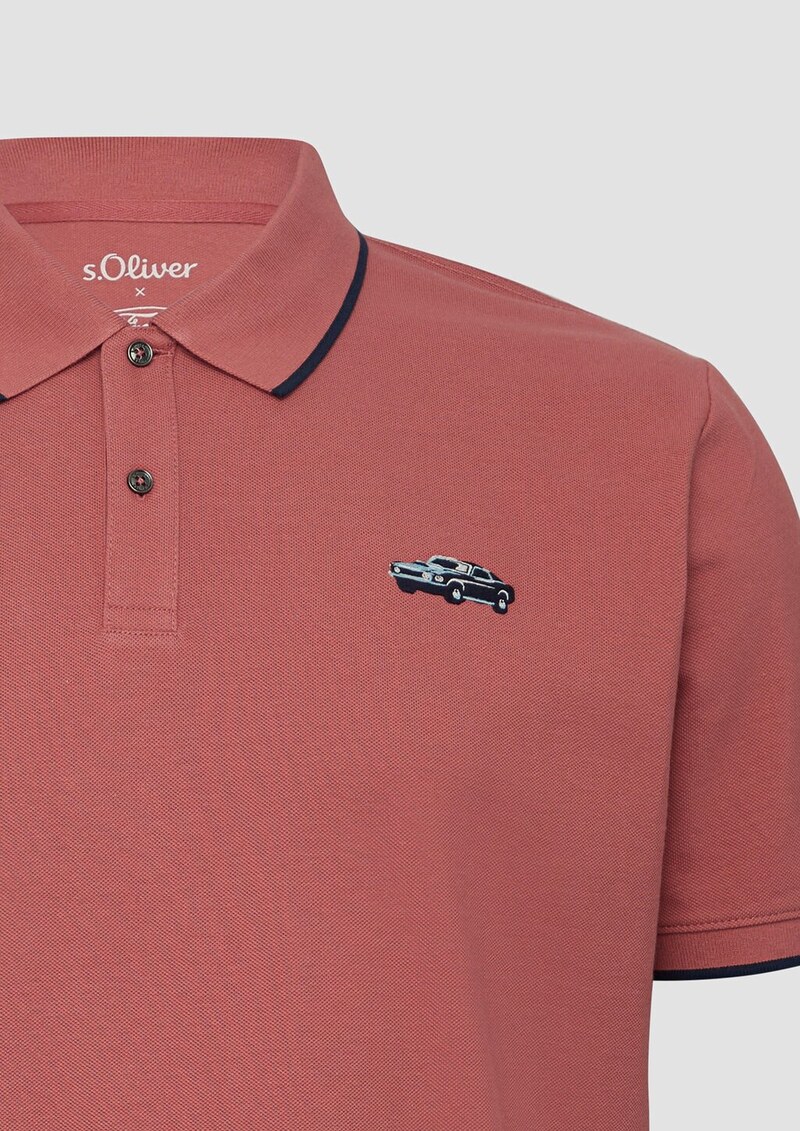Poloshirt aus Piqué mit Stickerei und Ford®-Artwork