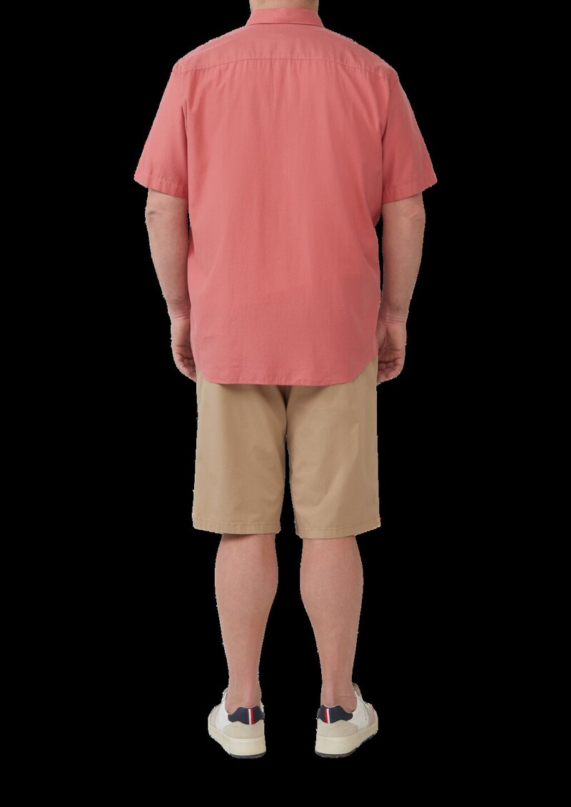 Regular Fit: Kurzärmeliges Twillhemd mit Button-Down-Kragen