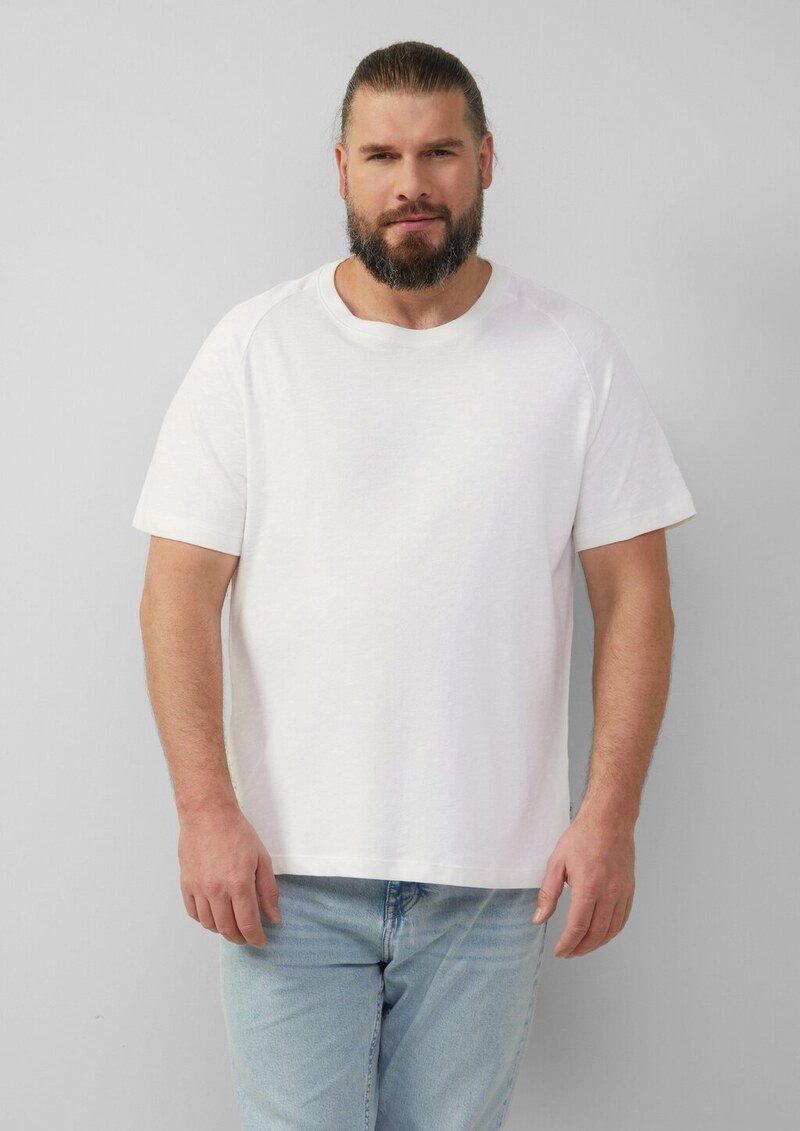 Raglan-Shirt mit Flammgarnstruktur