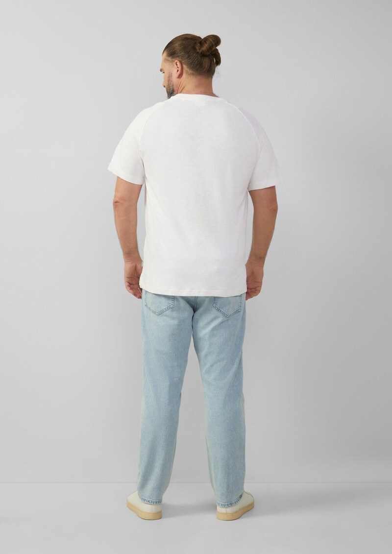 Raglan-Shirt mit Flammgarnstruktur