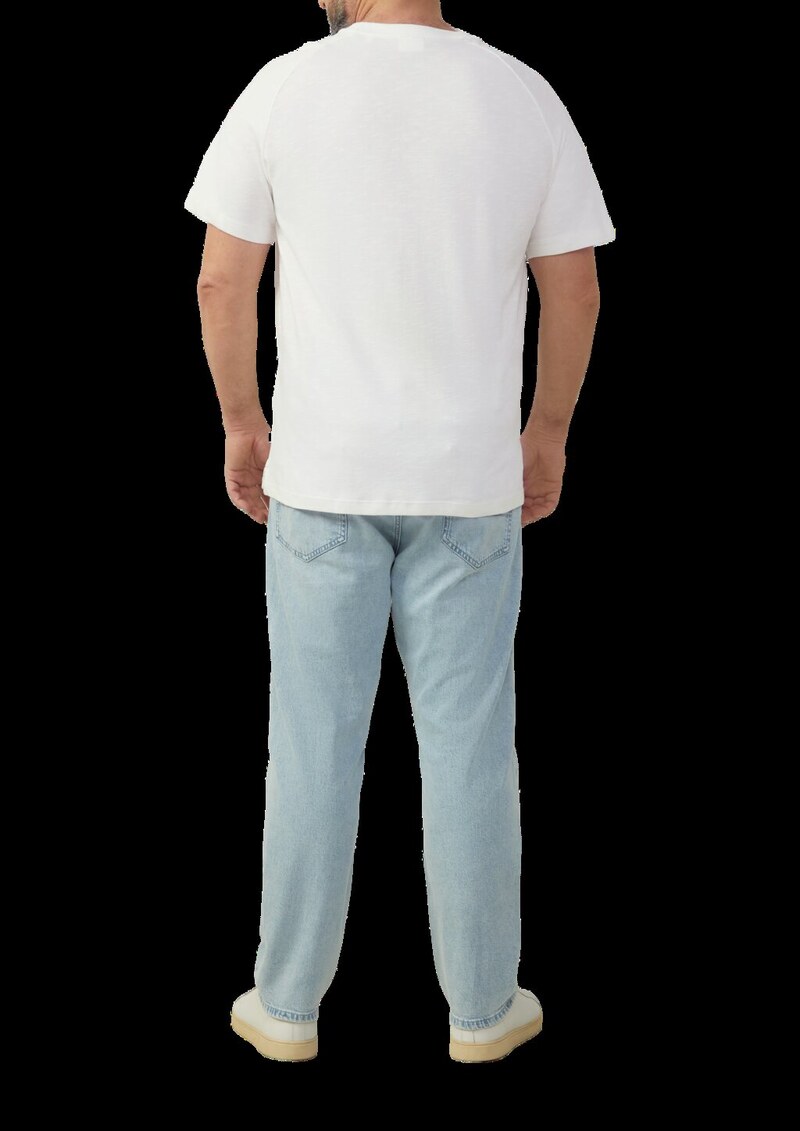 Raglan-Shirt mit Flammgarnstruktur