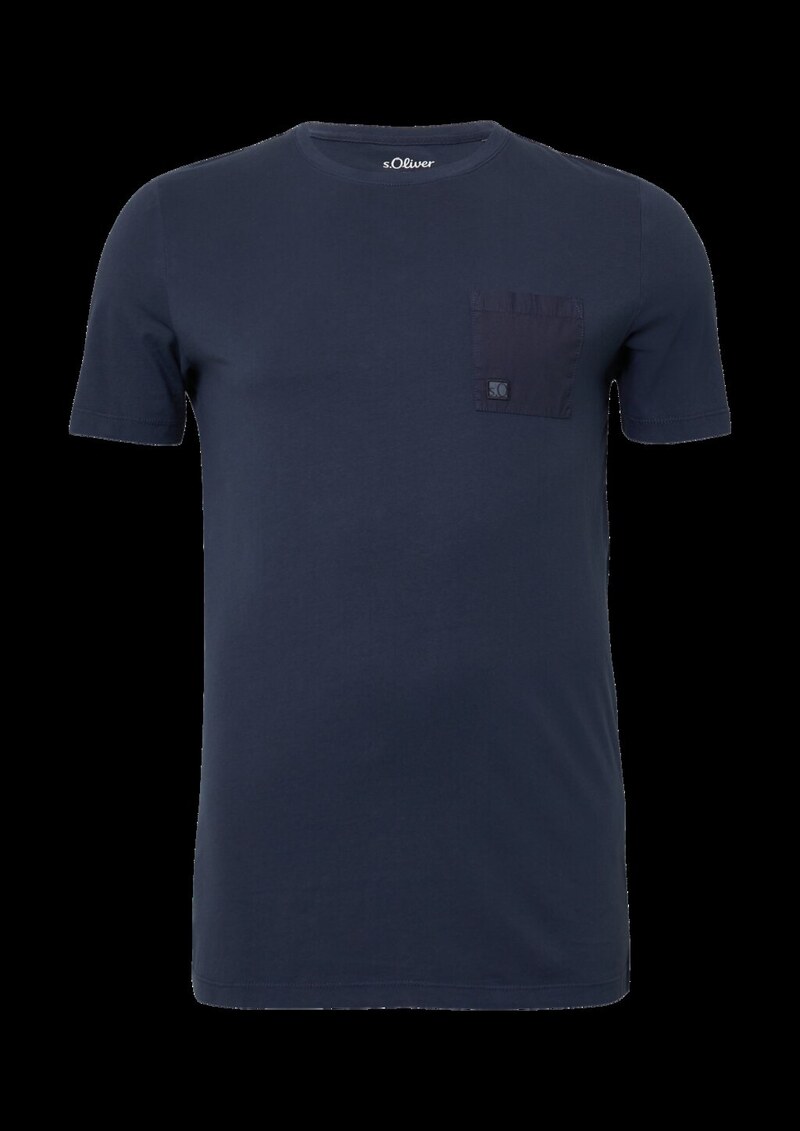 T-Shirt mit Brusttasche und Garment Dye