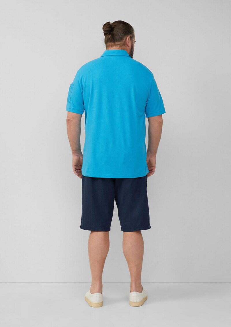 Poloshirt mit Reißverschluss und Ärmeltasche