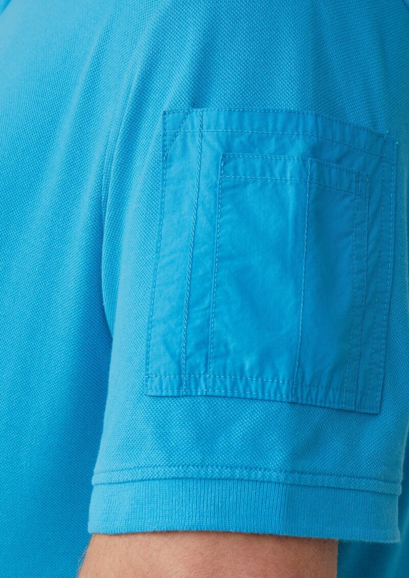 Poloshirt mit Reißverschluss und Ärmeltasche