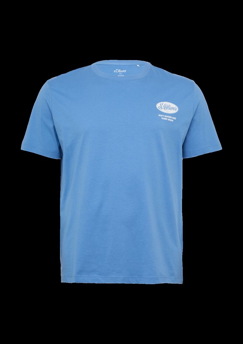 Baumwoll-T-Shirt mit Crew Neck und Artwork