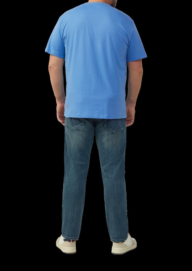 Baumwoll-T-Shirt mit Crew Neck und Artwork