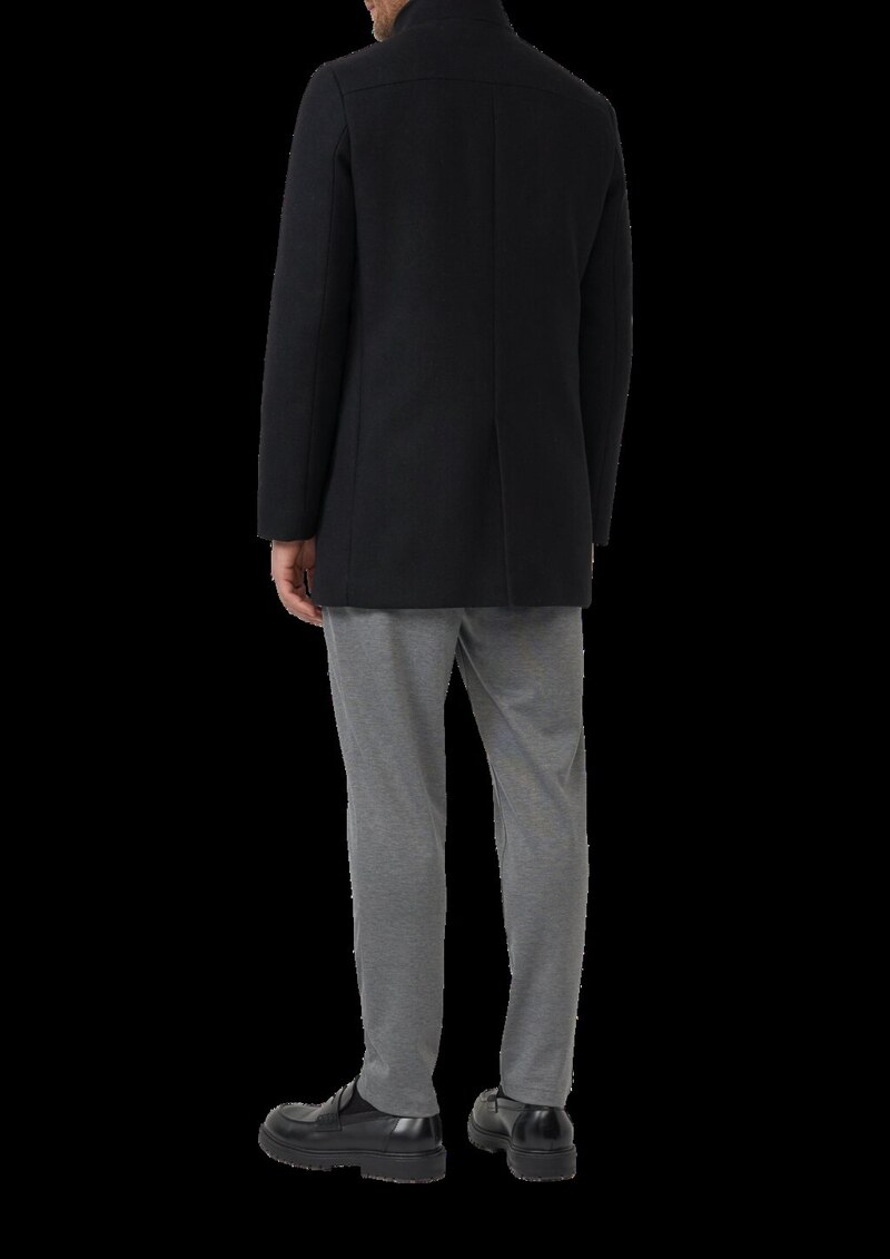 Mantel mit Stehkragen und Stepp-Einsatz