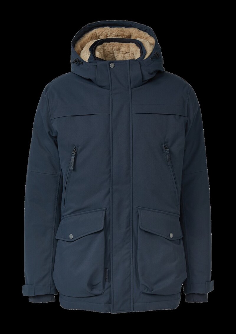 Wasserabweisender Parka mit abnehmbarer Kapuze und Fake-Fur-Futter