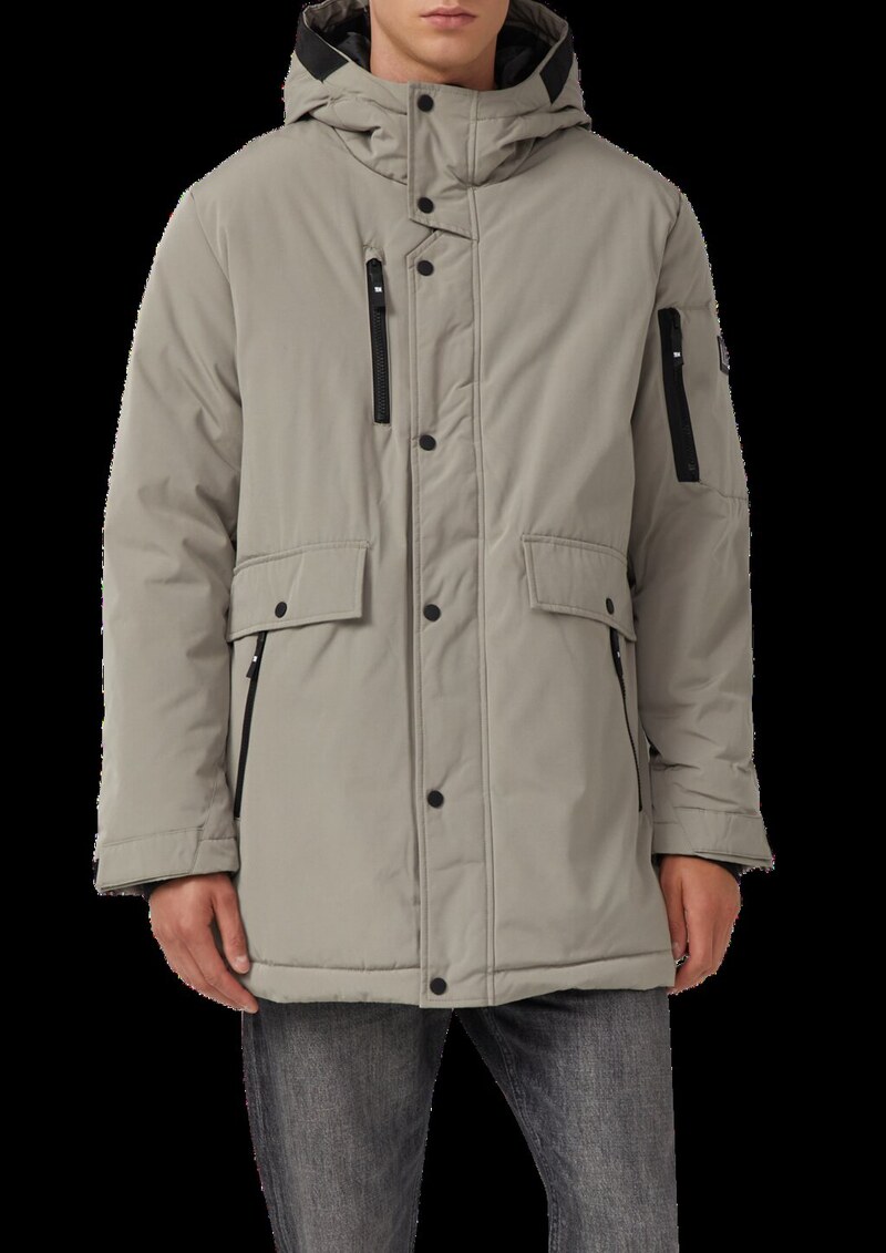 Wasserabweisender Parka mit Kapuze und sportiven Details