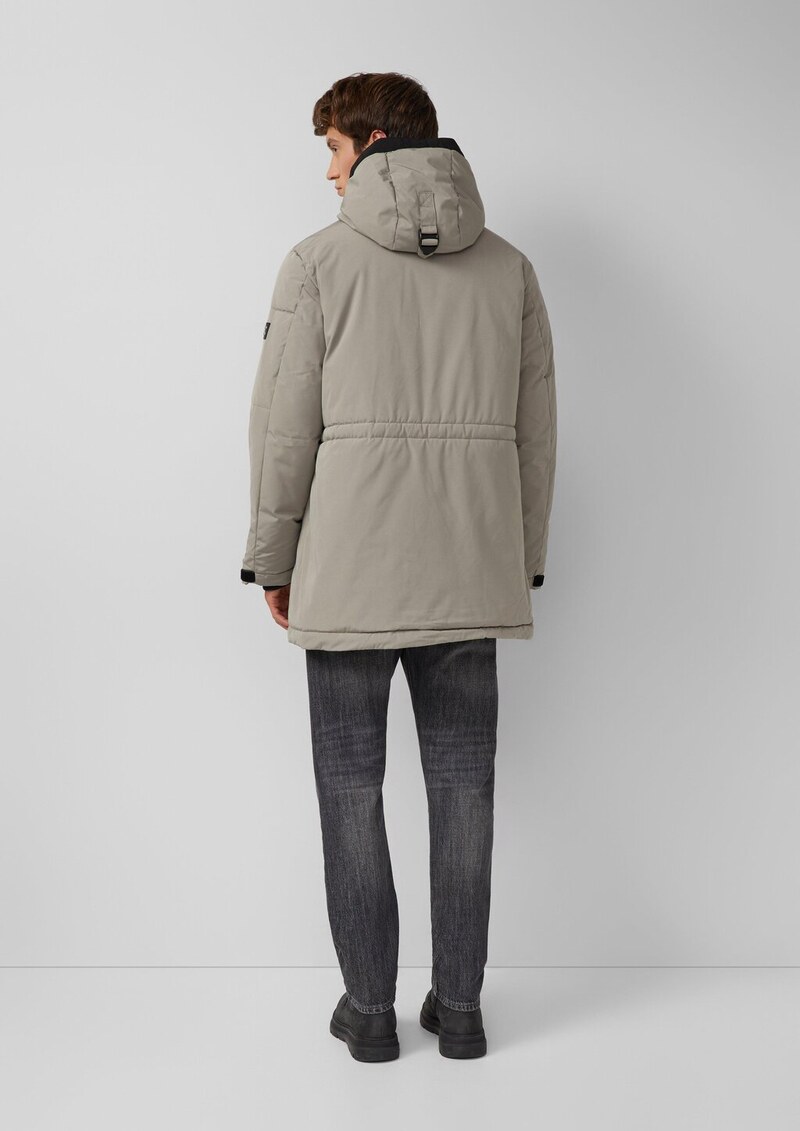 Wasserabweisender Parka mit Kapuze und sportiven Details
