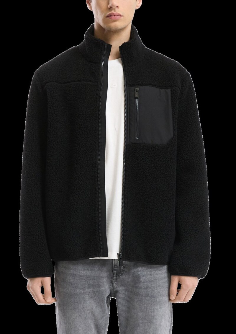 Teddyjacke mit Brusttasche