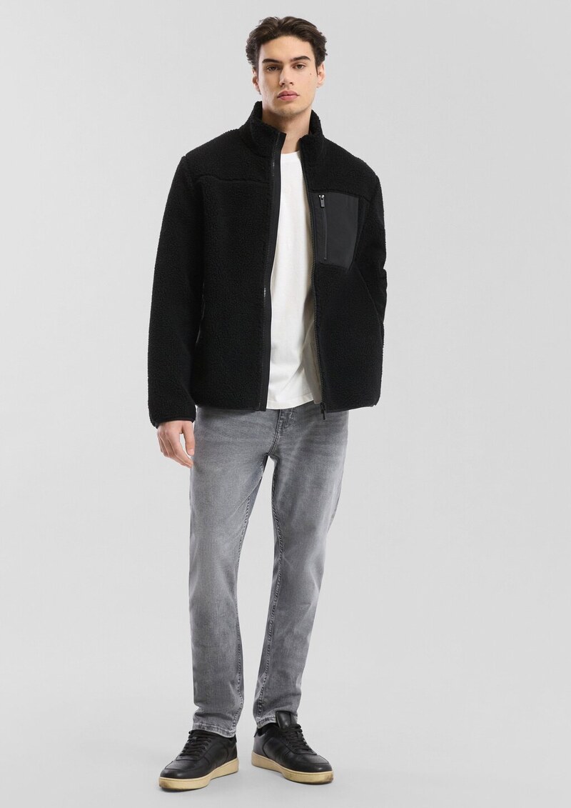 Teddyjacke mit Brusttasche