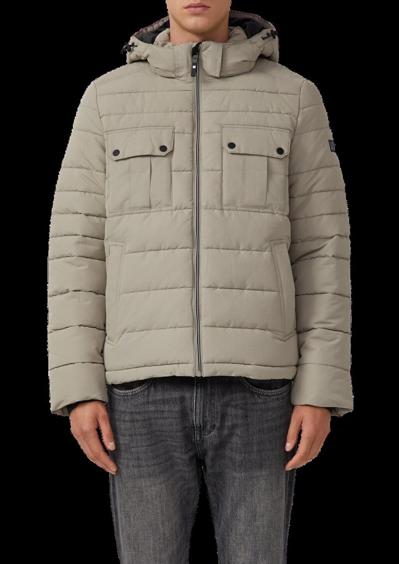 Sportive Puffer-Jacke mit abnehmbarer Kapuze