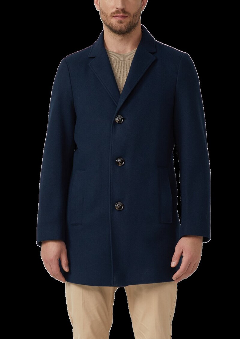 Stretch-Mantel in Woll-Optik