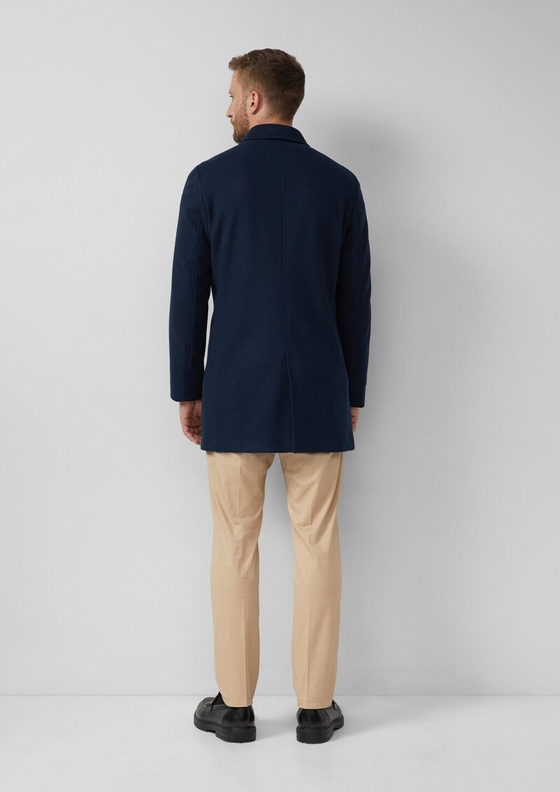 Stretch-Mantel in Woll-Optik