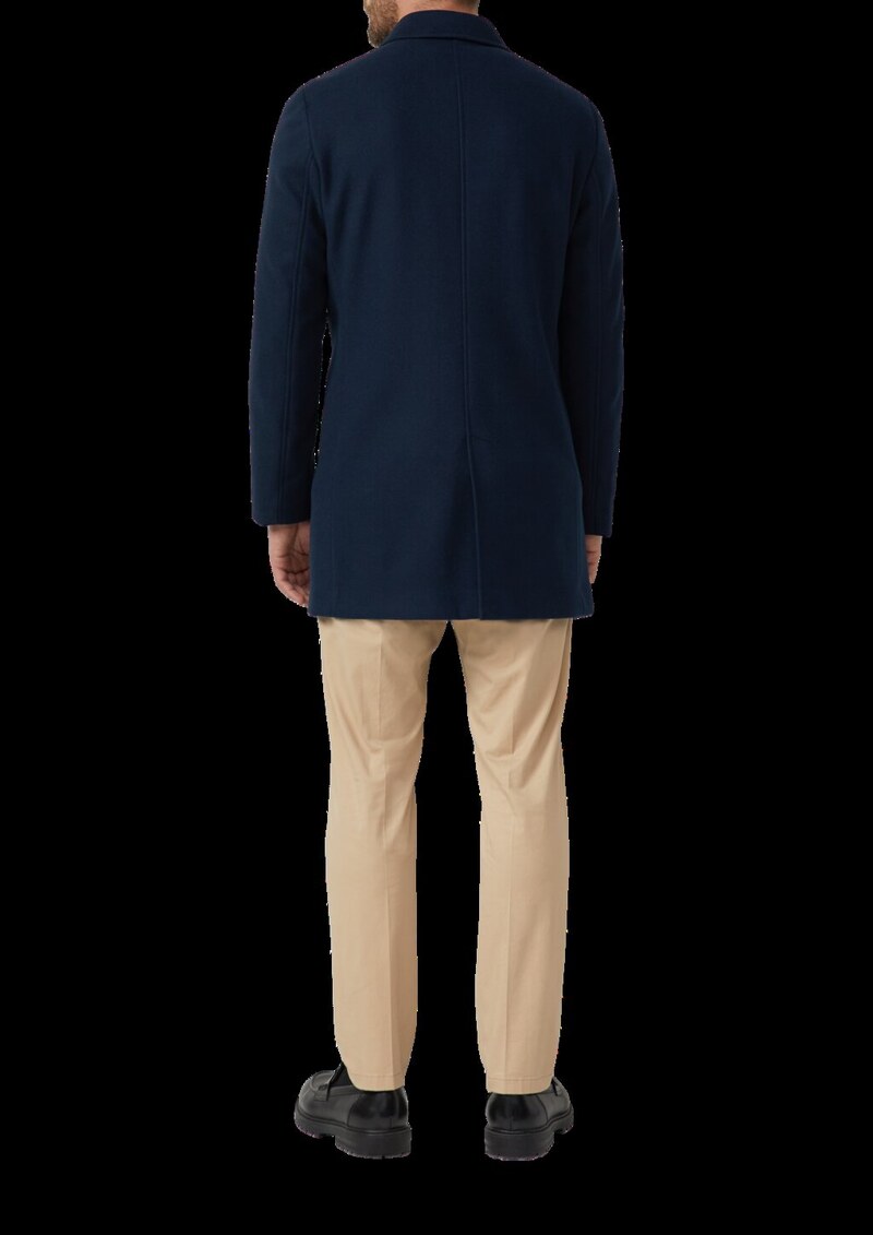 Stretch-Mantel in Woll-Optik