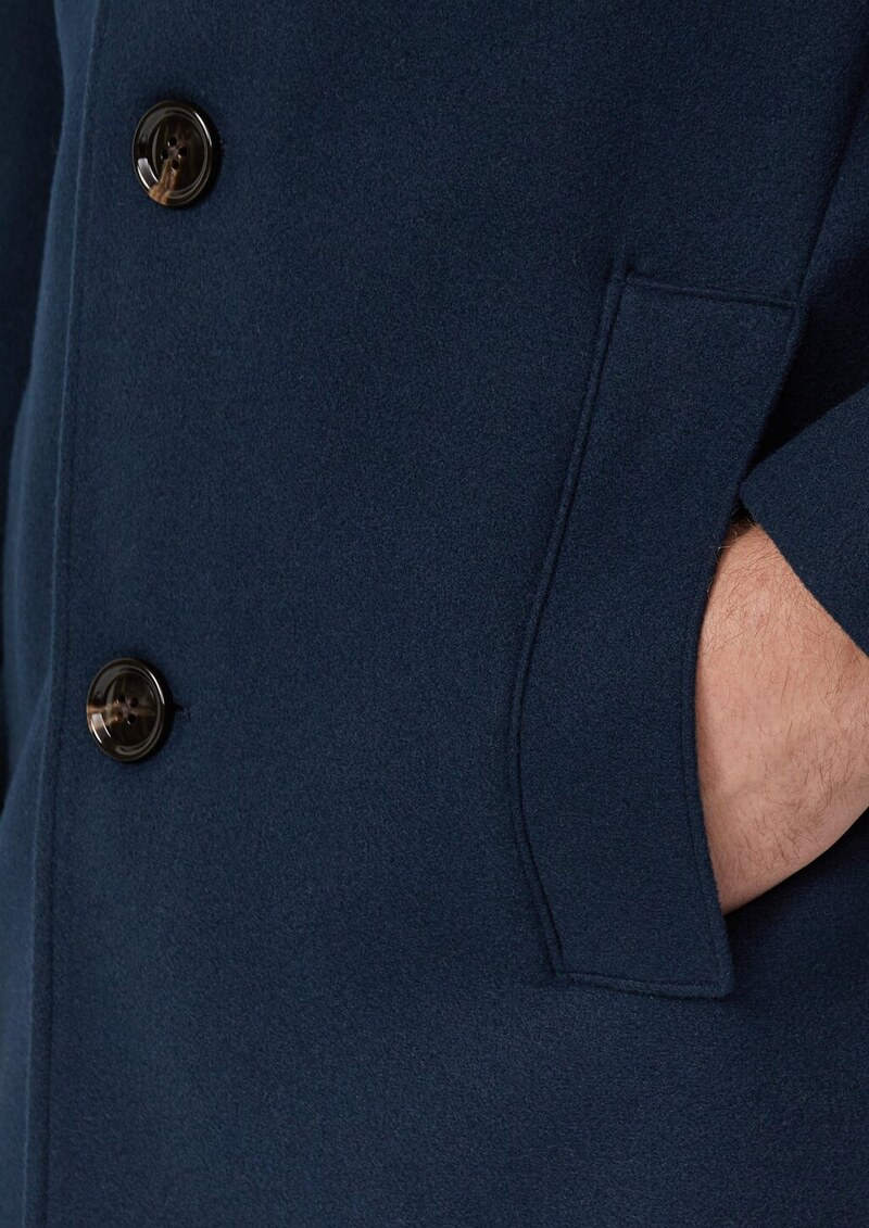 Stretch-Mantel in Woll-Optik