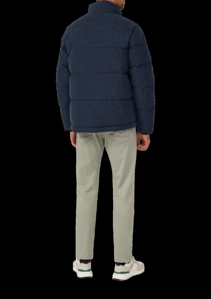 Cord-Pufferjacke mit sportiven Details