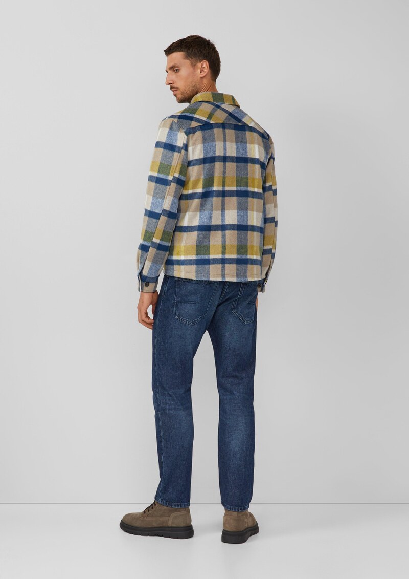 Kariertes Overshirt mit seitlichen Eingrifftaschen