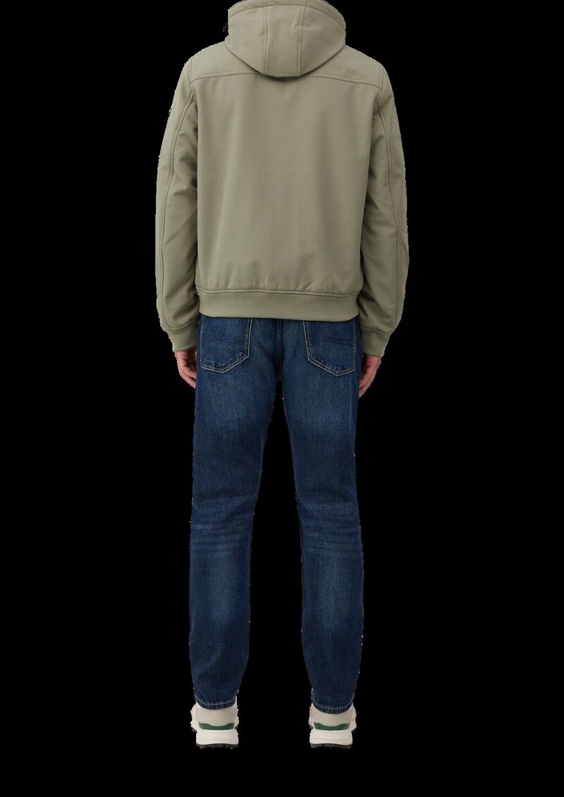 Wasserabweisende Softshell-Jacke mit abnehmbarer Kapuze