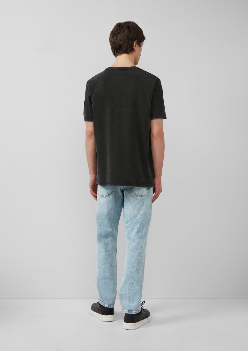 Gewaschenes Basic-T-Shirt aus weichem Heavy Jersey