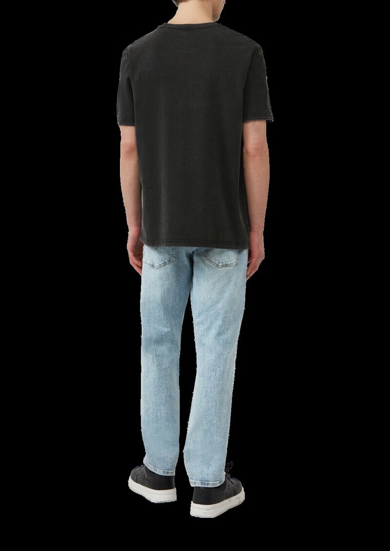 Gewaschenes Basic-T-Shirt aus weichem Heavy Jersey