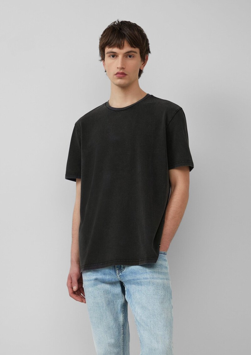 Gewaschenes Basic-T-Shirt aus weichem Heavy Jersey