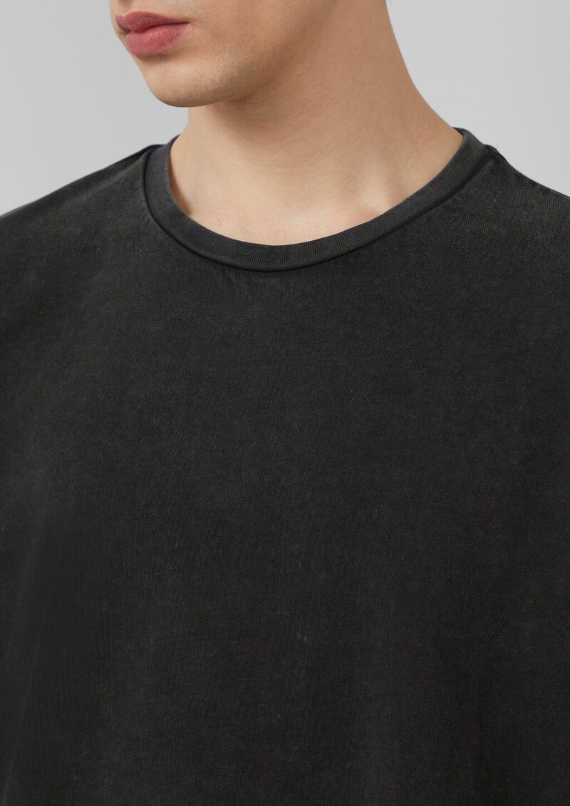 Gewaschenes Basic-T-Shirt aus weichem Heavy Jersey