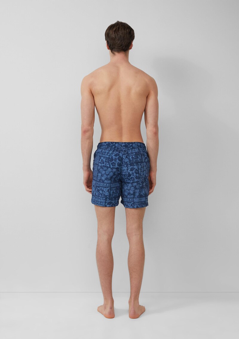 Badeshorts mit All-over-Print und Eingrifftaschen