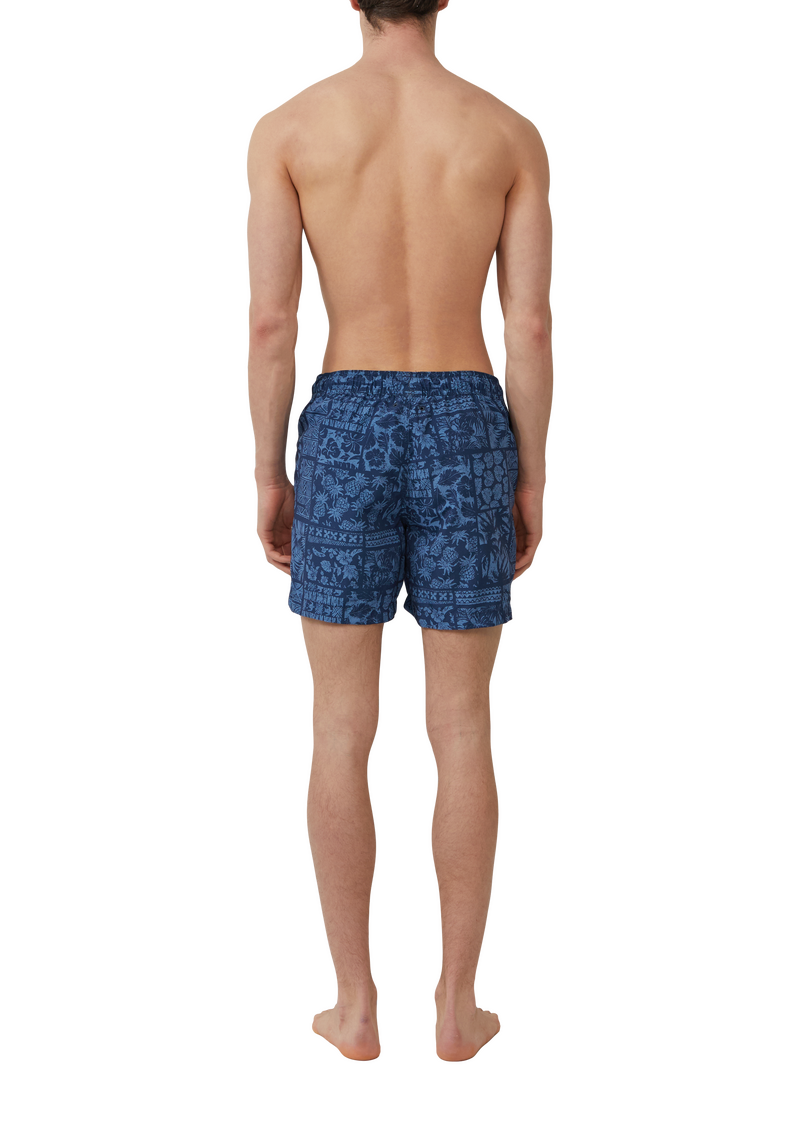 Badeshorts mit All-over-Print und Eingrifftaschen