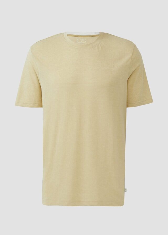 Meliertes T-Shirt mit Layering-Detail am Kragen