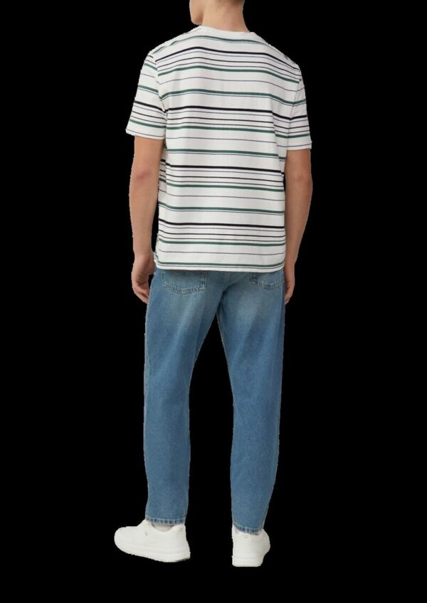 T-Shirt mit Streifen aus schwerem Jersey