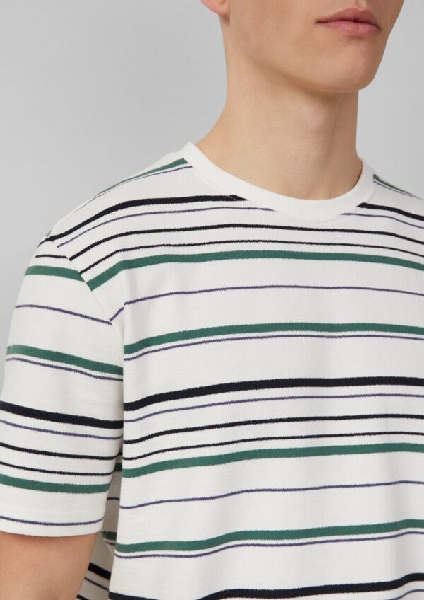 T-Shirt mit Streifen aus schwerem Jersey
