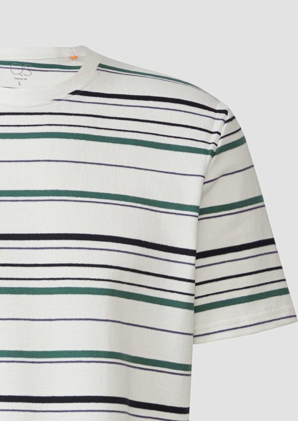 T-Shirt mit Streifen aus schwerem Jersey
