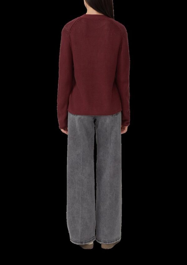 Grobstrickjacke mit Rollsaum