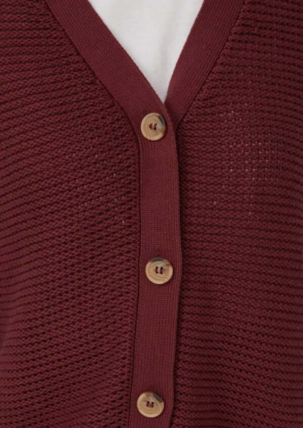 Grobstrickjacke mit Rollsaum