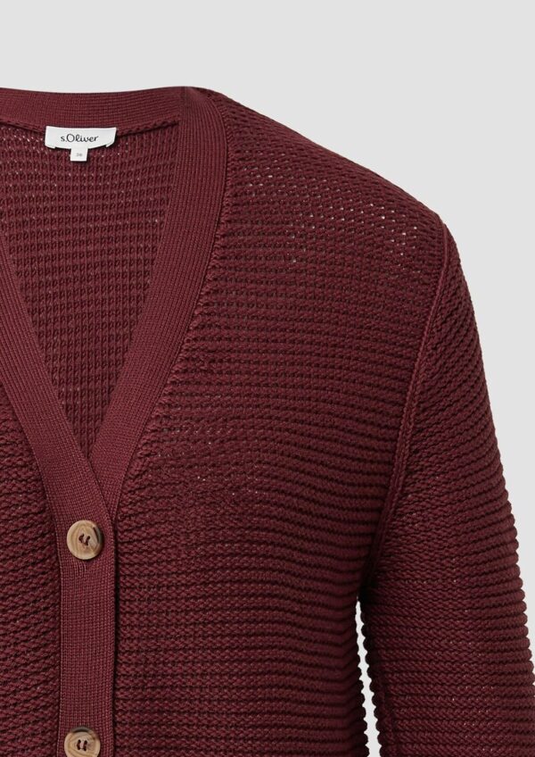 Grobstrickjacke mit Rollsaum