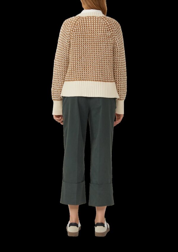 Gemusterte Strickjacke mit Raglanärmeln im Relaxed Fit