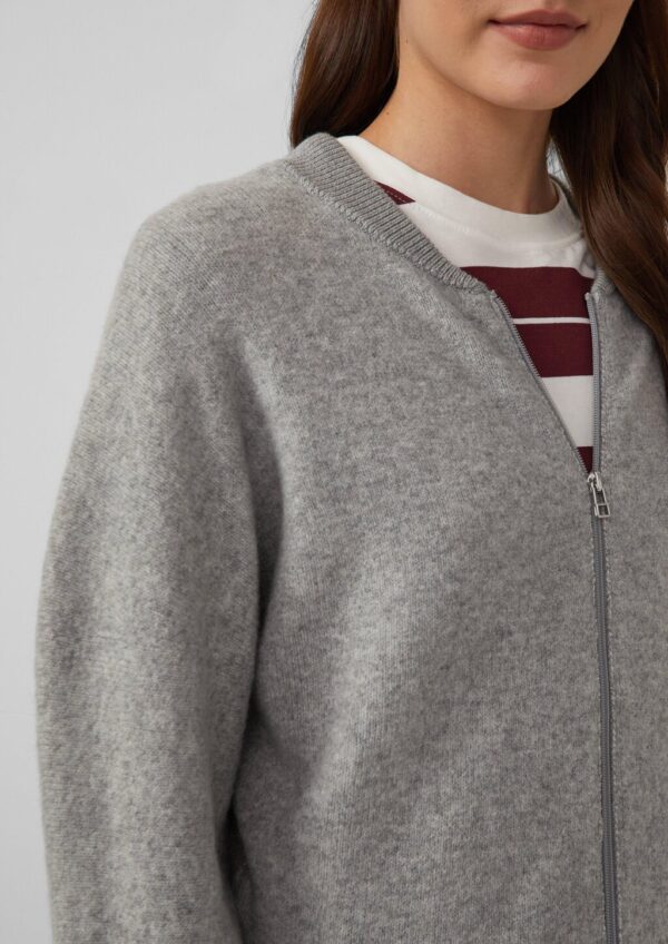 Weiche Strickjacke aus Wollmix mit Rippbündchen