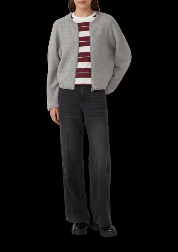 Weiche Strickjacke aus Wollmix mit Rippbündchen