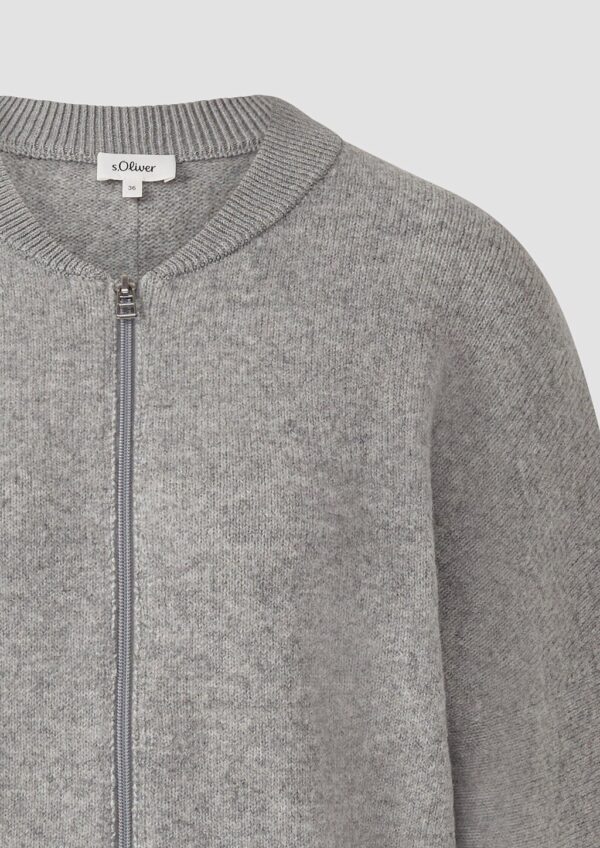 Weiche Strickjacke aus Wollmix mit Rippbündchen