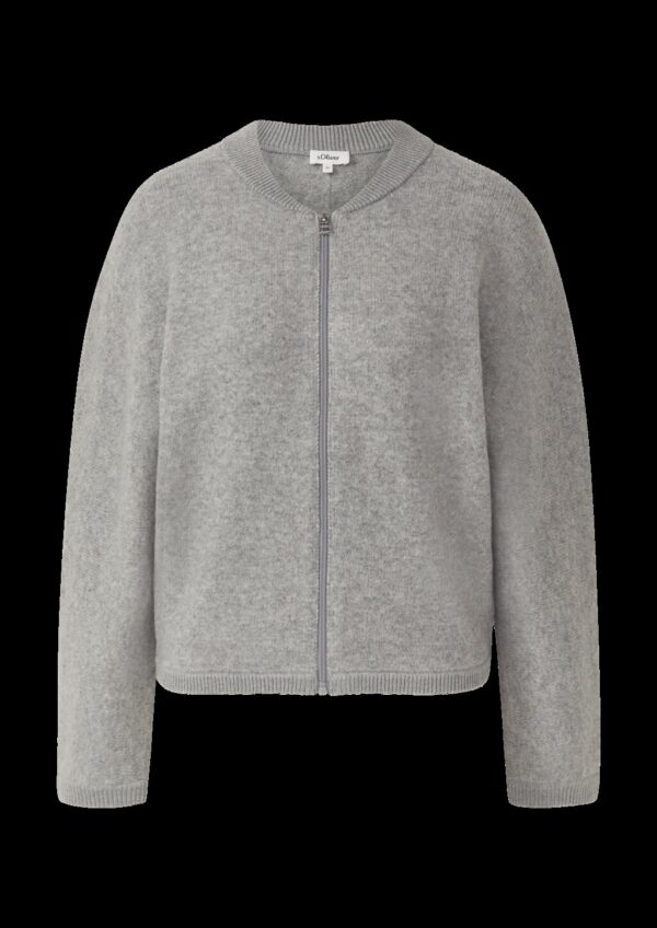 Weiche Strickjacke aus Wollmix mit Rippbündchen