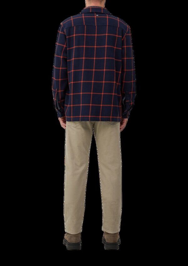 Kariertes Overshirt mit Kentkragen und Brusttaschen