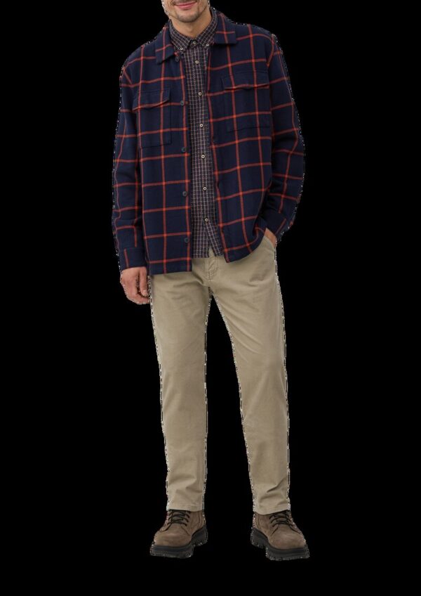 Kariertes Overshirt mit Kentkragen und Brusttaschen