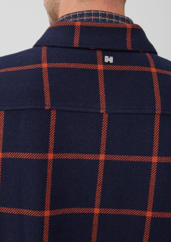 Kariertes Overshirt mit Kentkragen und Brusttaschen