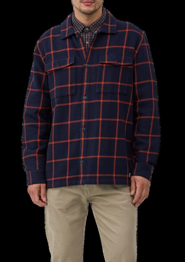 Kariertes Overshirt mit Kentkragen und Brusttaschen
