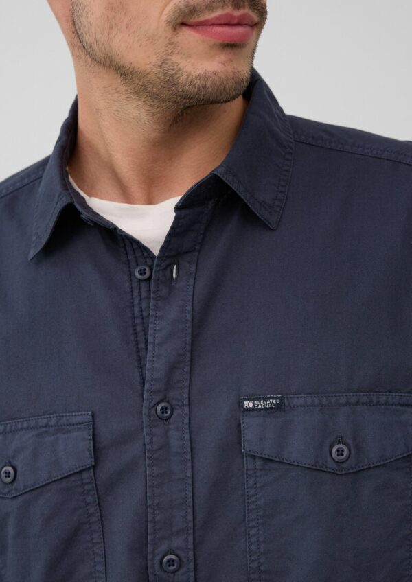 Regular Fit: Gewaschenes Hemd mit Ziernähten