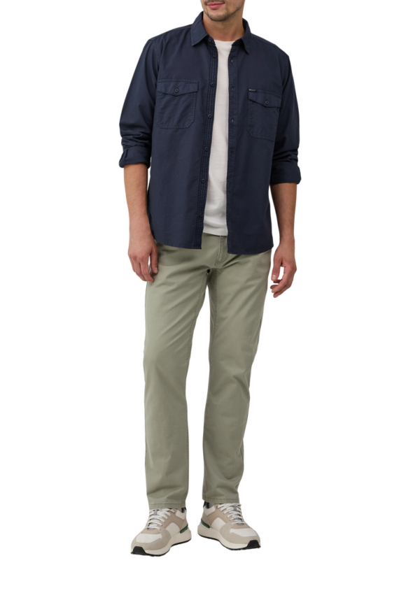 Regular Fit: Gewaschenes Hemd mit Ziernähten