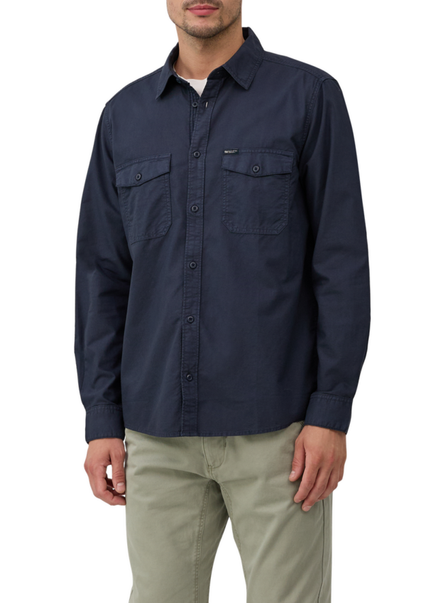 Regular Fit: Gewaschenes Hemd mit Ziernähten