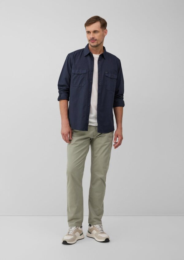 Regular Fit: Gewaschenes Hemd mit Ziernähten